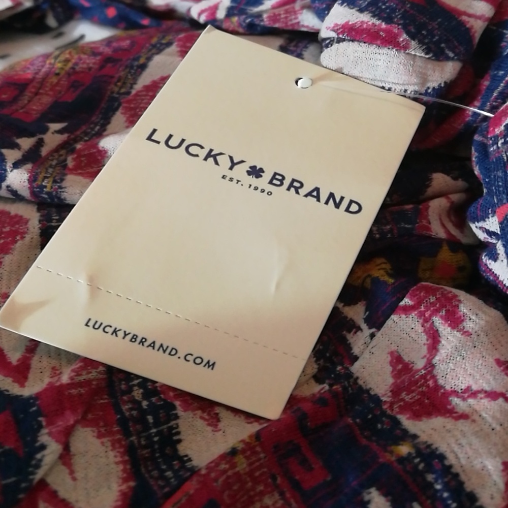 Lucky Brand Tribal Border Button Up Shirt Small - Picture 7 of 8